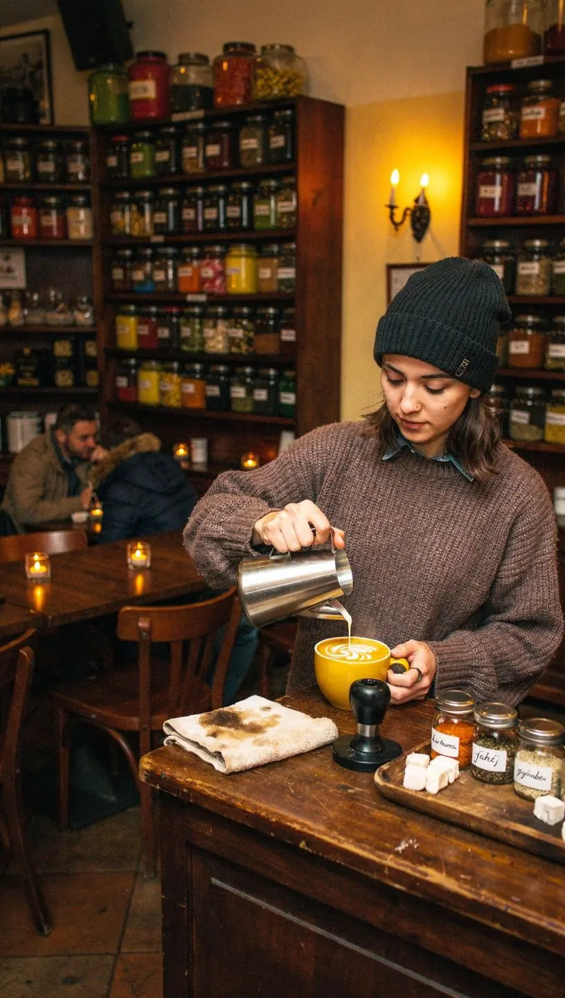 Kurkuma és gyömbér kombinációja, friss citromszeletekkel díszítve.